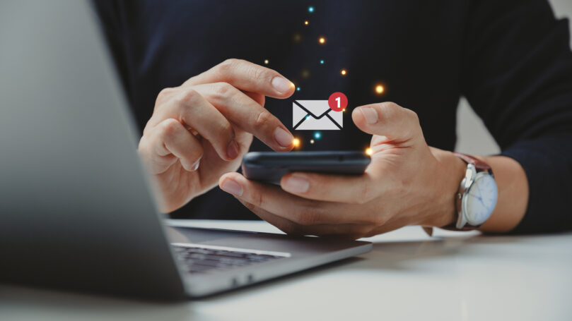 A person using a phone