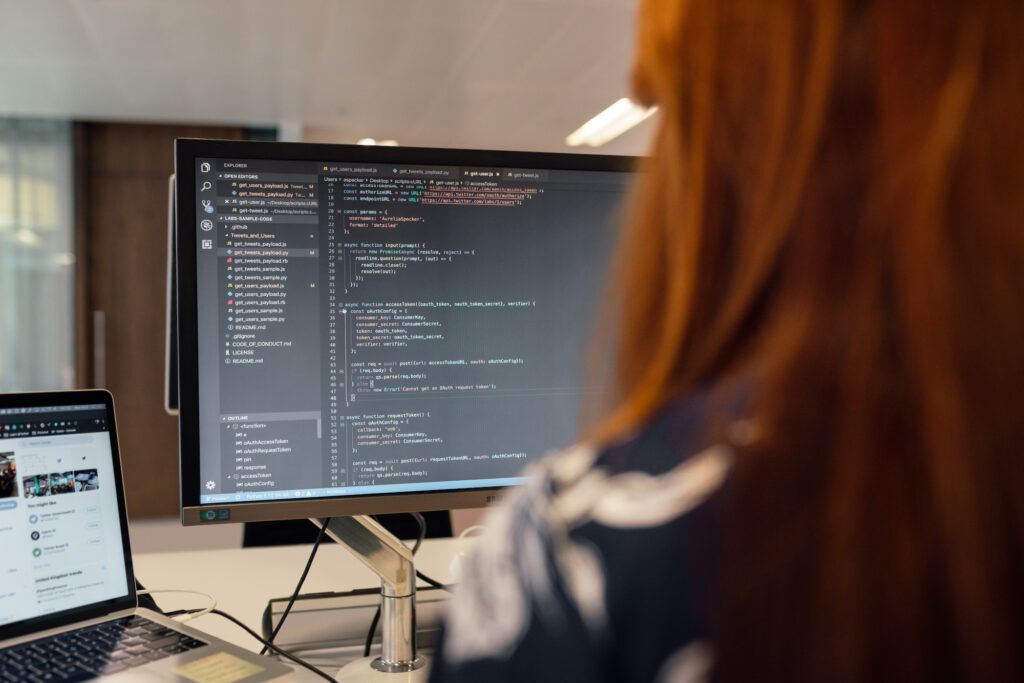 a person coding