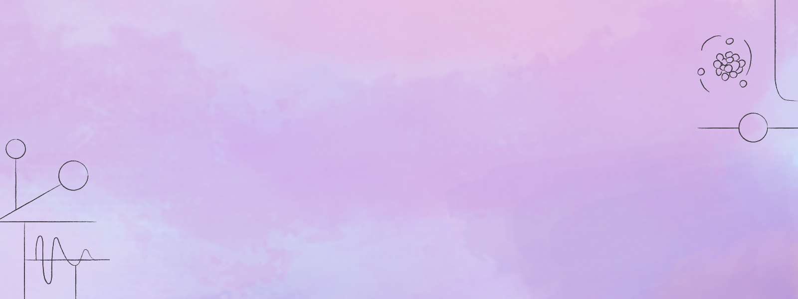Forum | purple background with black pencil drawings