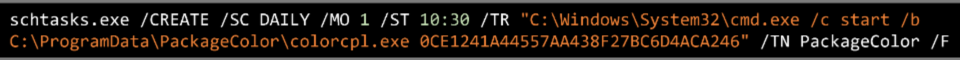 PuTTY scheduled task as part of persistence