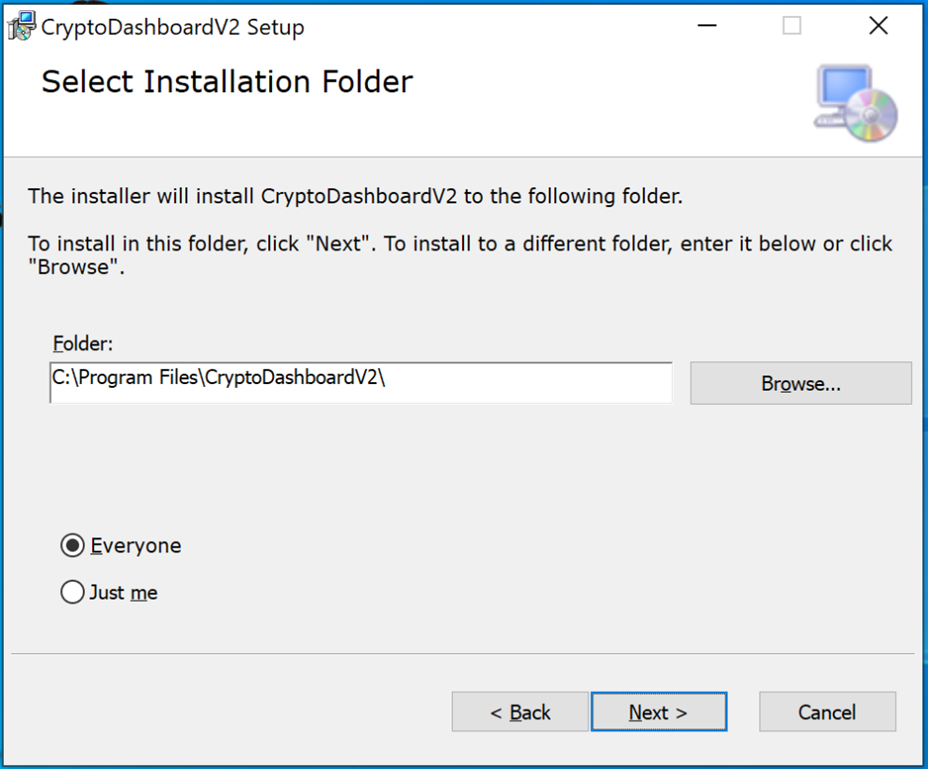 Installation details of the MSI file